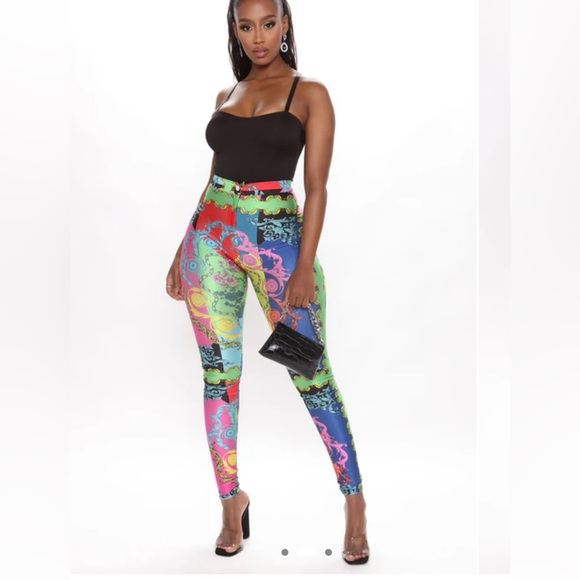 Fashion Nova Pants - Fashion Nova Baroque High Waist Pants